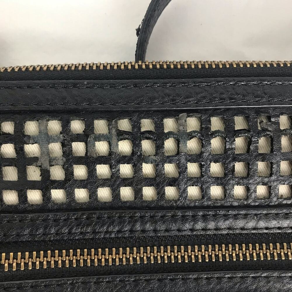 Fossil Black Leather Cut Out Crossbody Bag - Picture 5 of 12